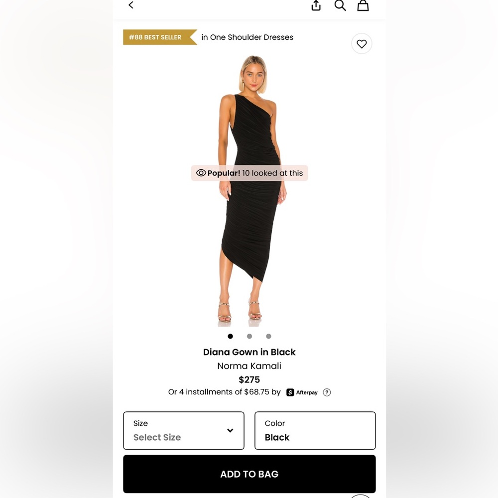 Norma Kamali Diana Gown Size Small